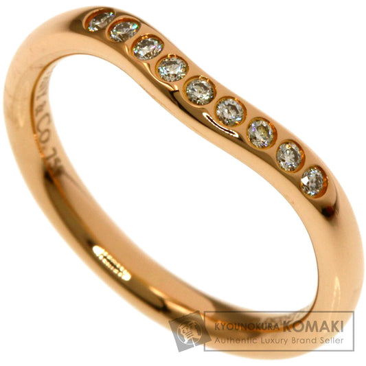 TIFFANY&Co. Curved band Diamond Ring K18 Pink Gold Ladies [Used]
