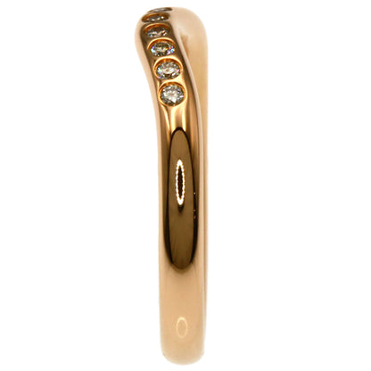 TIFFANY&Co. Curved band Diamond Ring K18 Pink Gold Ladies [Used]