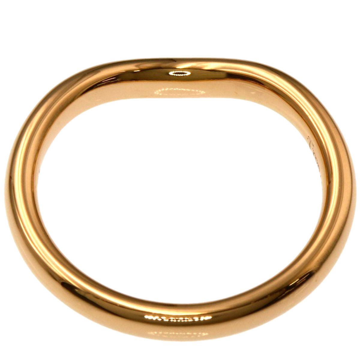 TIFFANY&Co. Curved band Diamond Ring K18 Pink Gold Ladies [Used]