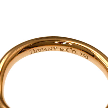 TIFFANY&Co. Curved band Diamond Ring K18 Pink Gold Ladies [Used]