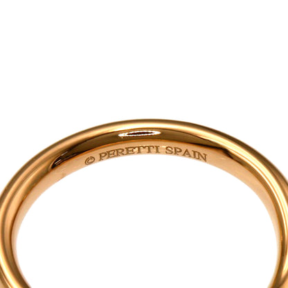 TIFFANY&Co. Curved band Diamond Ring K18 Pink Gold Ladies [Used]