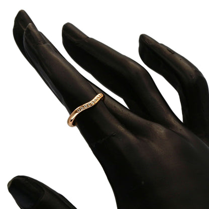 TIFFANY&Co. Curved band Diamond Ring K18 Pink Gold Ladies [Used]