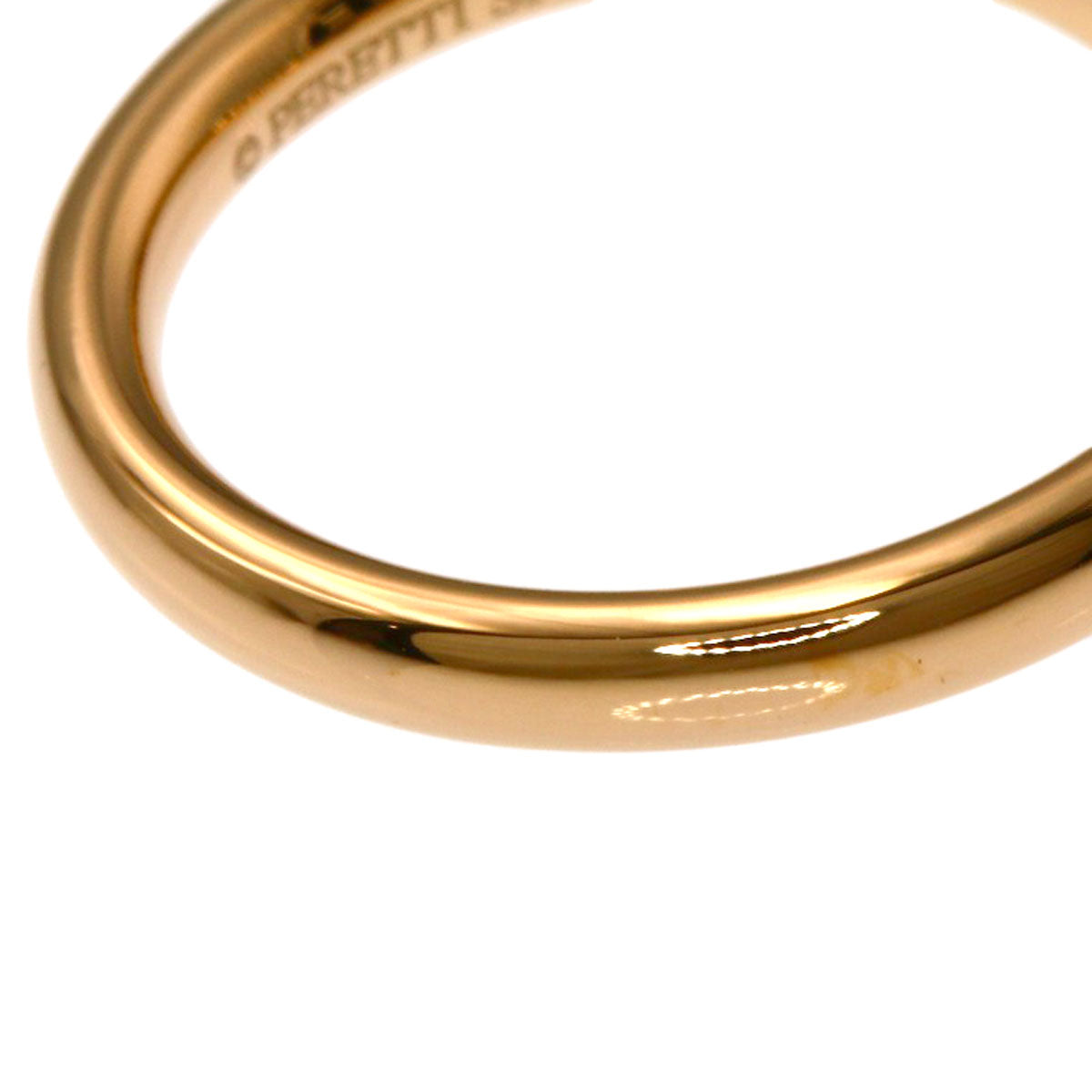 TIFFANY&Co. Curved band Diamond Ring K18 Pink Gold Ladies [Used]