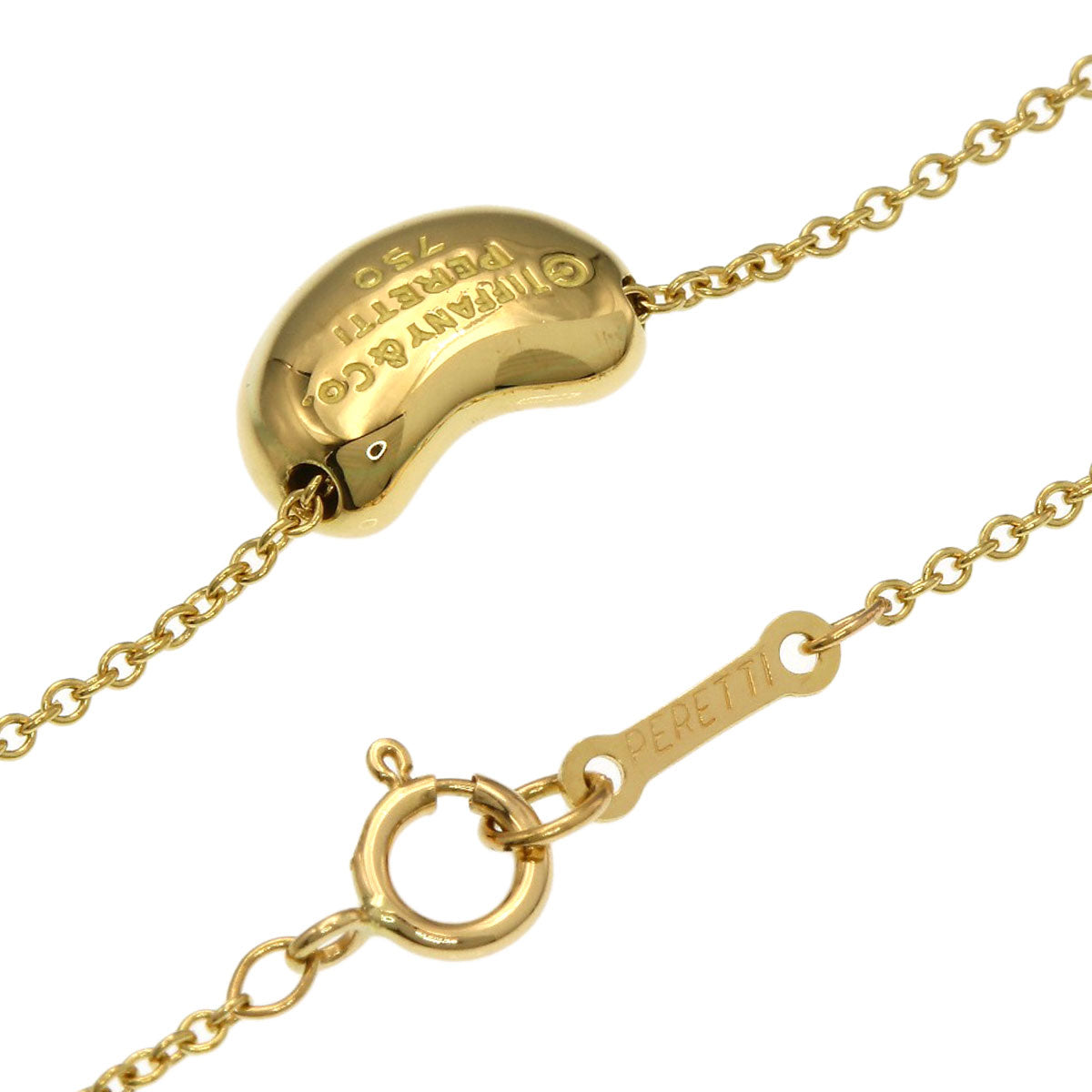 TIFFANY&Co. Bean Necklace K18 Yellow Gold Ladies [Used]