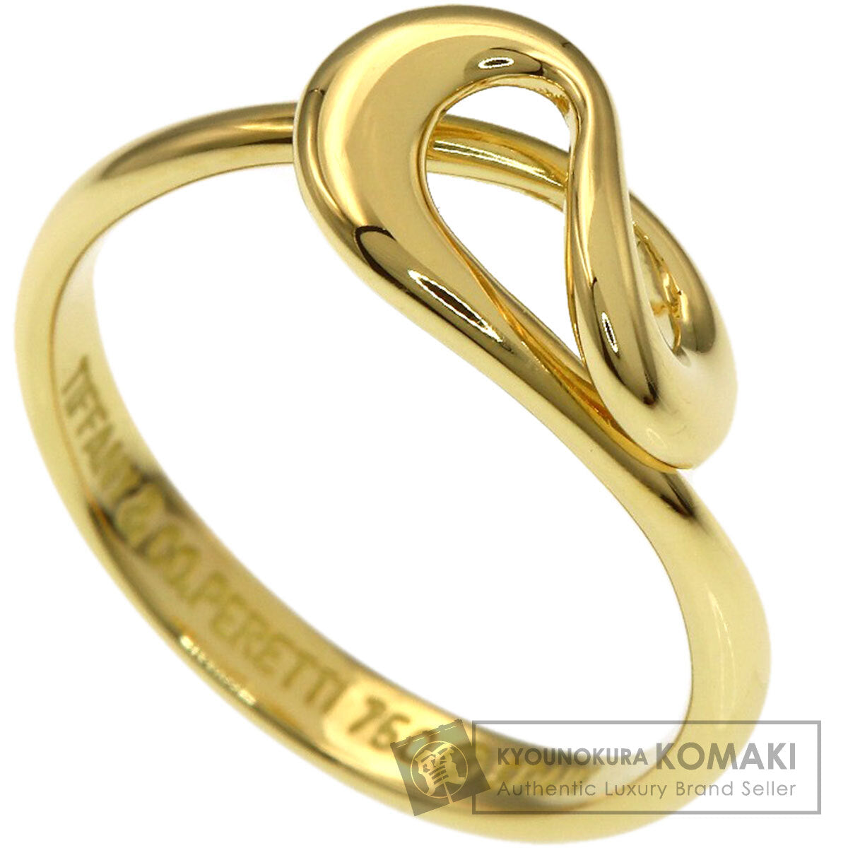 TIFFANY&Co. Open wave Ring K18 Yellow Gold Ladies [Used]