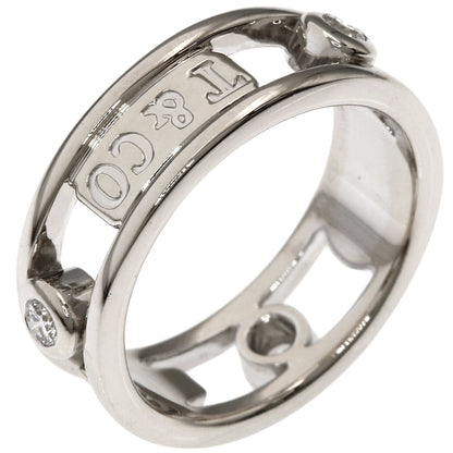 TIFFANY&Co. 1837 Element Double Wire 3P Diamond Ring K18 White Gold Ladies [Used]