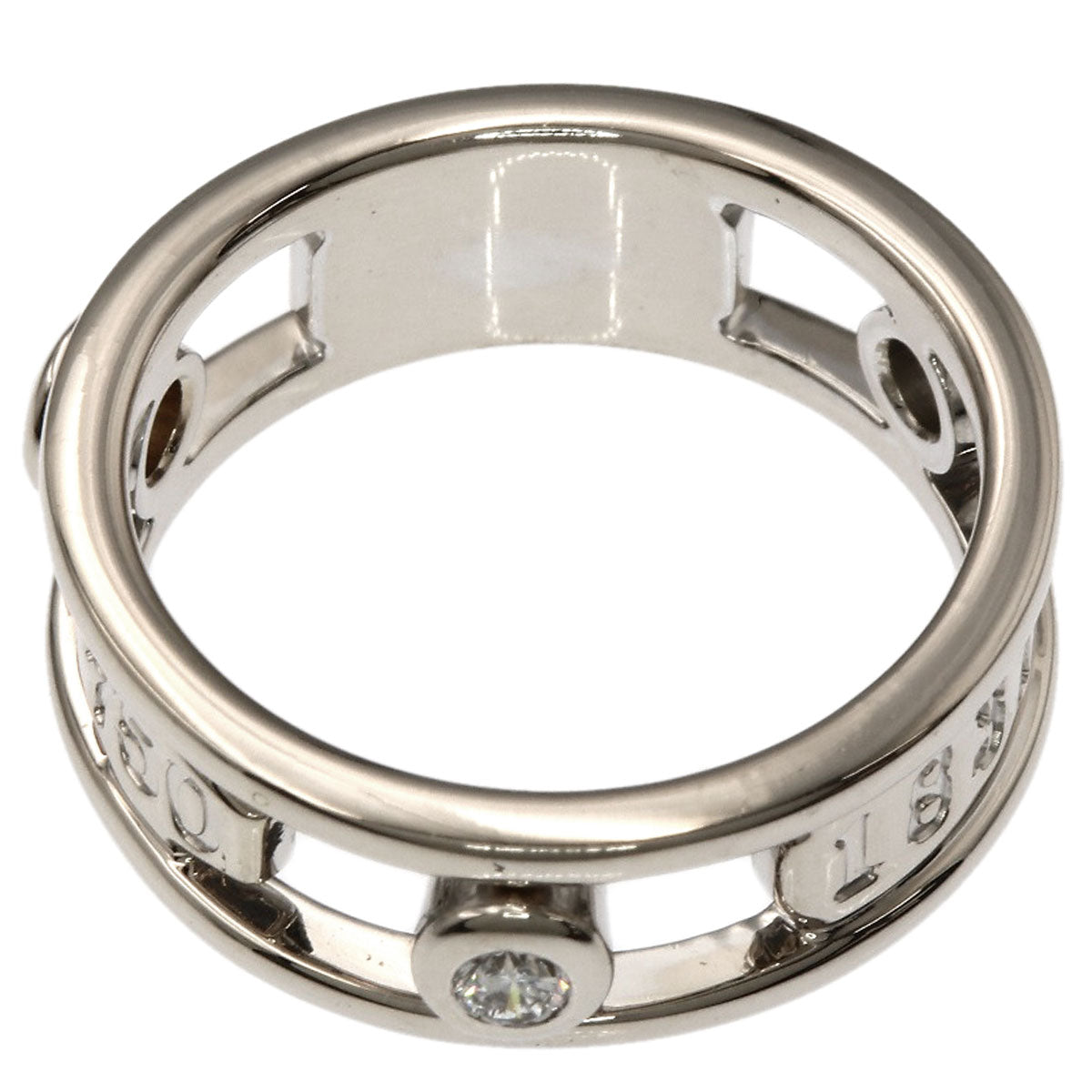 TIFFANY&Co. 1837 Element Double Wire 3P Diamond Ring K18 White Gold Ladies [Used]