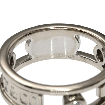 TIFFANY&Co. 1837 Element Double Wire 3P Diamond Ring K18 White Gold Ladies [Used]