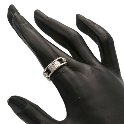 TIFFANY&Co. 1837 Element Double Wire 3P Diamond Ring K18 White Gold Ladies [Used]