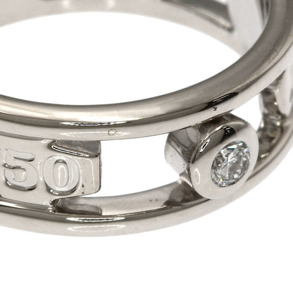TIFFANY&Co. 1837 Element Double Wire 3P Diamond Ring K18 White Gold Ladies [Used]