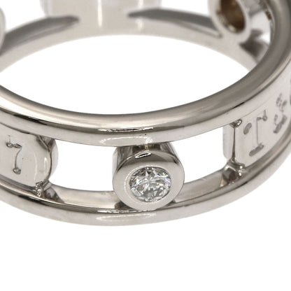 TIFFANY&Co. 1837 Element Double Wire 3P Diamond Ring K18 White Gold Ladies [Used]