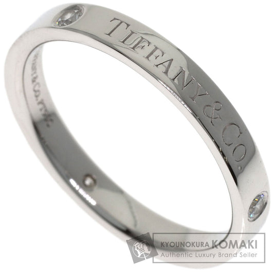TIFFANY&Co. Flat band 3P Diamond Ring Platinum PT950 Ladies [Used]