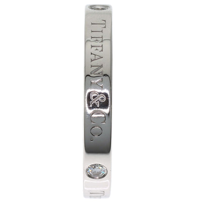 TIFFANY&Co. Flat band 3P Diamond Ring Platinum PT950 Ladies [Used]