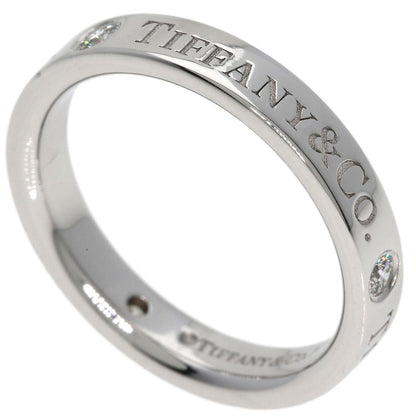 TIFFANY&Co. Flat Band 3P Diamond Ring Platinum PT950 Ladies [Used]