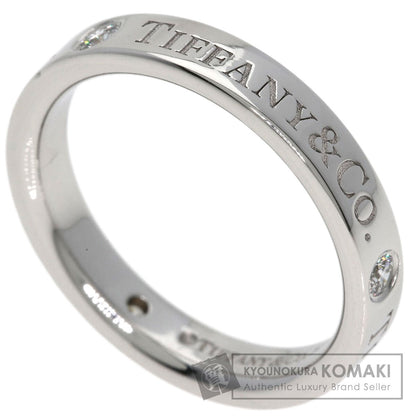 TIFFANY&Co. Flat Band 3P Diamond Ring Platinum PT950 Ladies [Used]