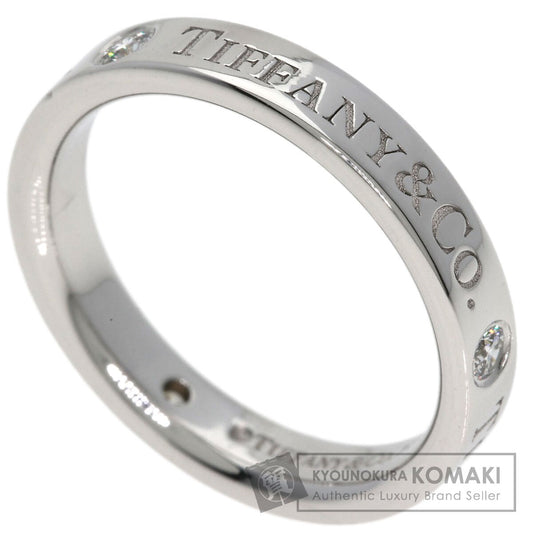TIFFANY&Co. Flat Band 3P Diamond Ring Platinum PT950 Ladies [Used]