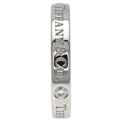 TIFFANY&Co. Flat Band 3P Diamond Ring Platinum PT950 Ladies [Used]