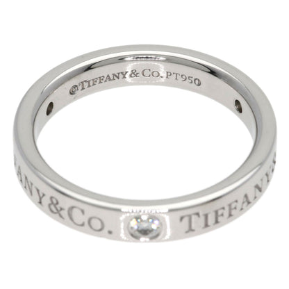 TIFFANY&Co. Flat Band 3P Diamond Ring Platinum PT950 Ladies [Used]