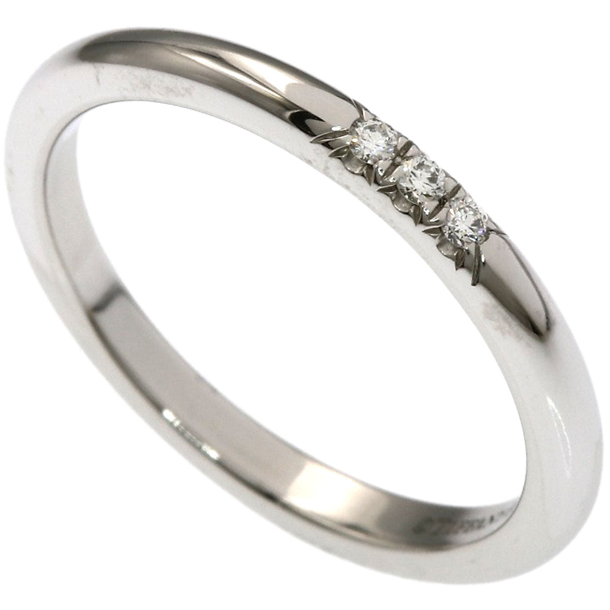 TIFFANY&Co. Forever 3P Diamond Ring Platinum PT950 Ladies [Used]