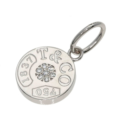 TIFFANY&Co. 1837 Circle Diamond Pendant top K18 White Gold Ladies [Used]