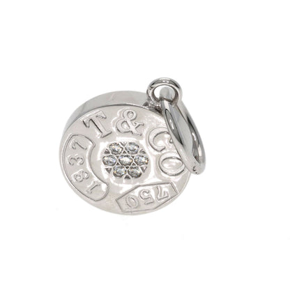 TIFFANY&Co. 1837 Circle Diamond Pendant top K18 White Gold Ladies [Used]