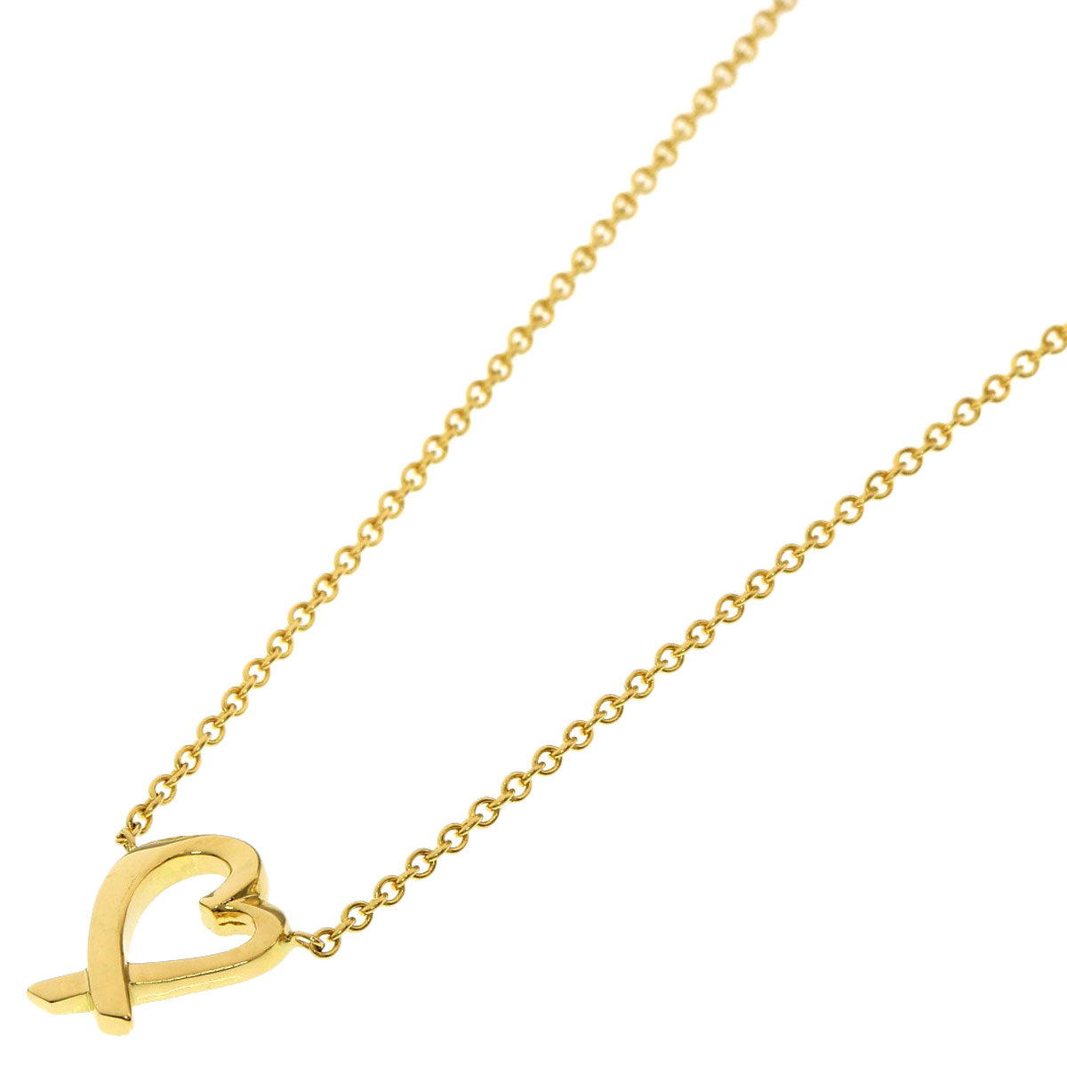 TIFFANY&Co. Loving heart Necklace K18 Yellow Gold Ladies [Used]