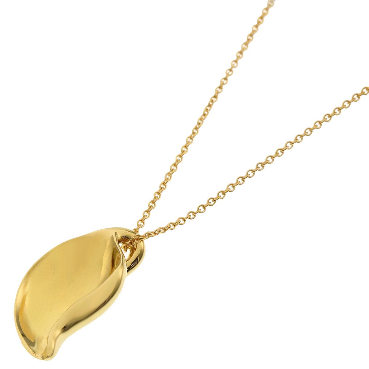 TIFFANY&Co. Leaf Elsa Peretti Necklace K18 Yellow Gold Ladies [Used]