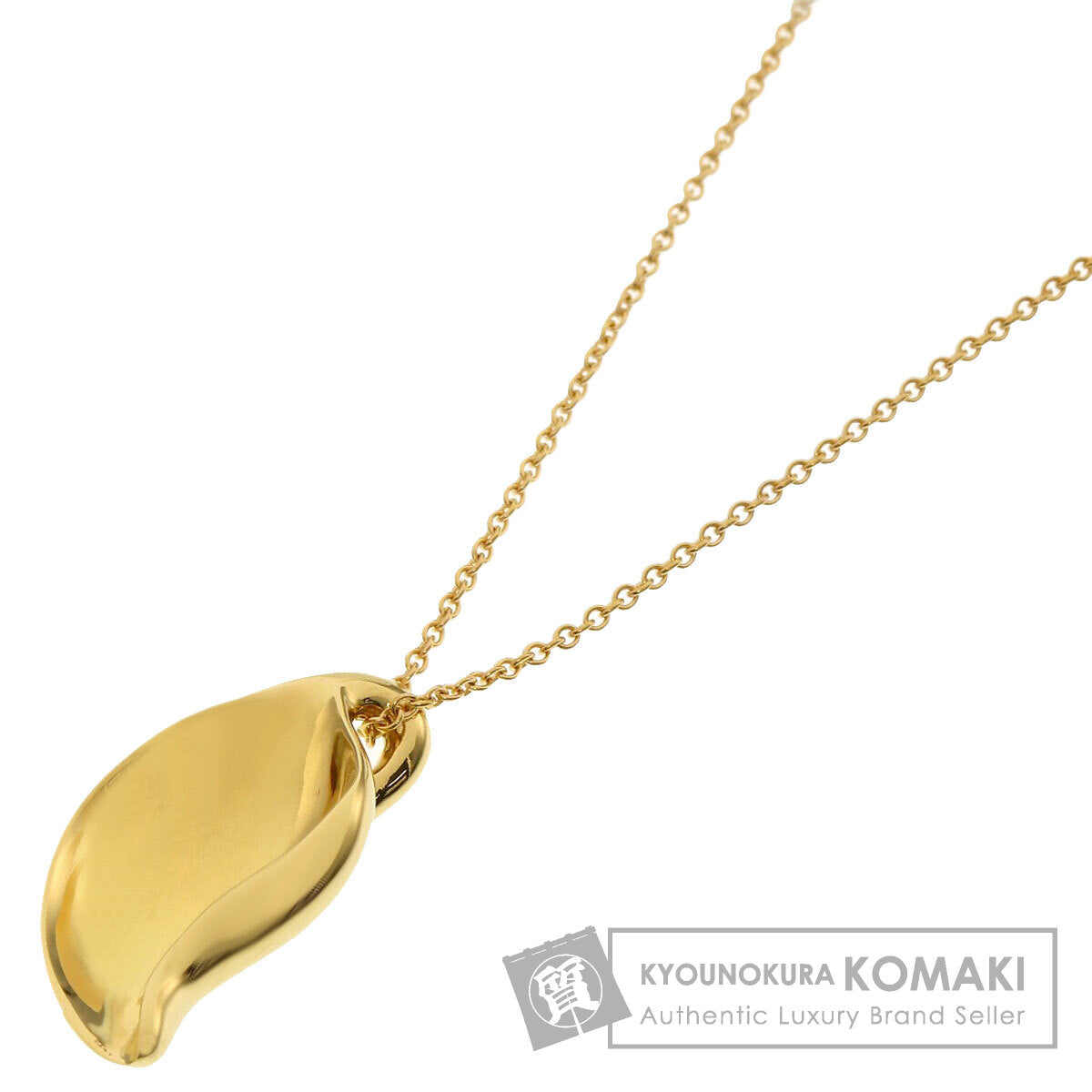 TIFFANY&Co. Leaf Elsa Peretti Necklace K18 Yellow Gold Ladies [Used]