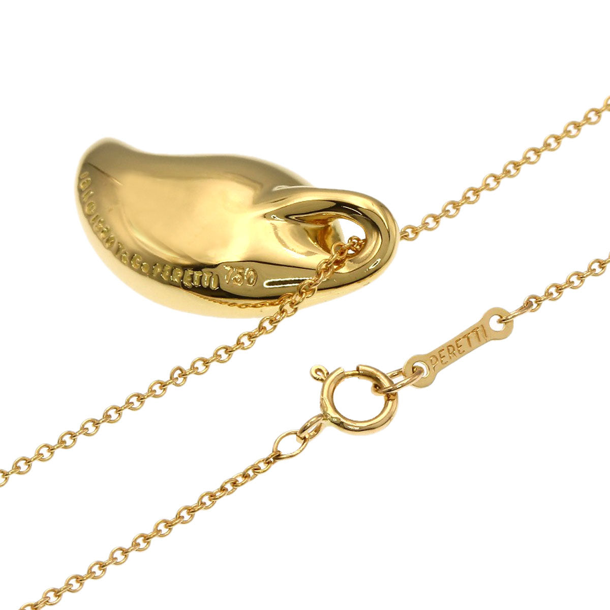 TIFFANY&Co. Leaf Elsa Peretti Necklace K18 Yellow Gold Ladies [Used]