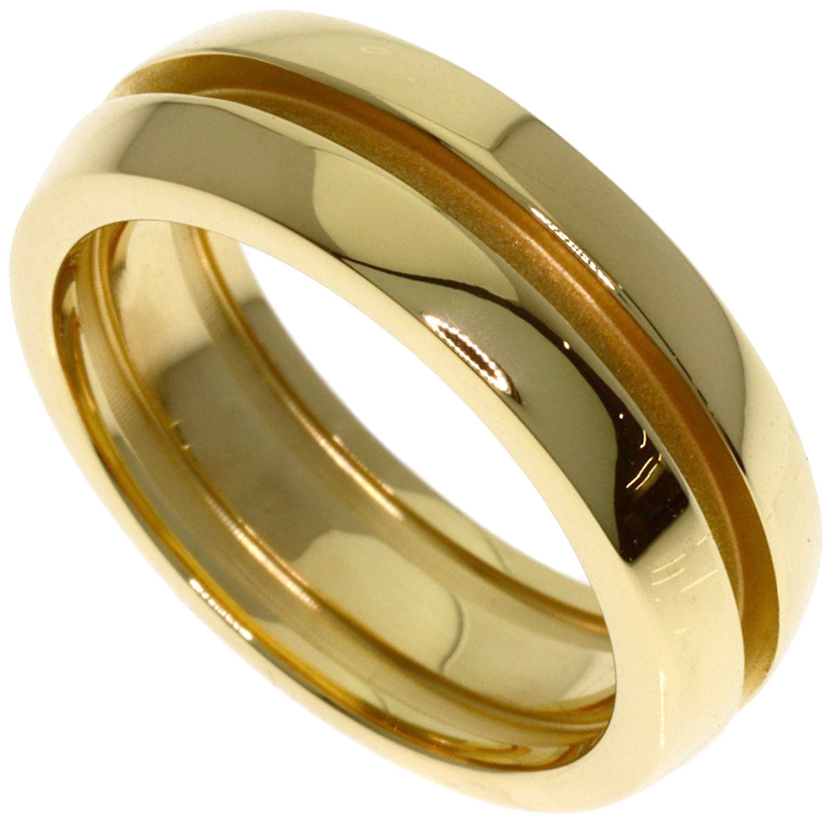 TIFFANY&Co. Grooved Ring K18 Yellow Gold Ladies [Used]