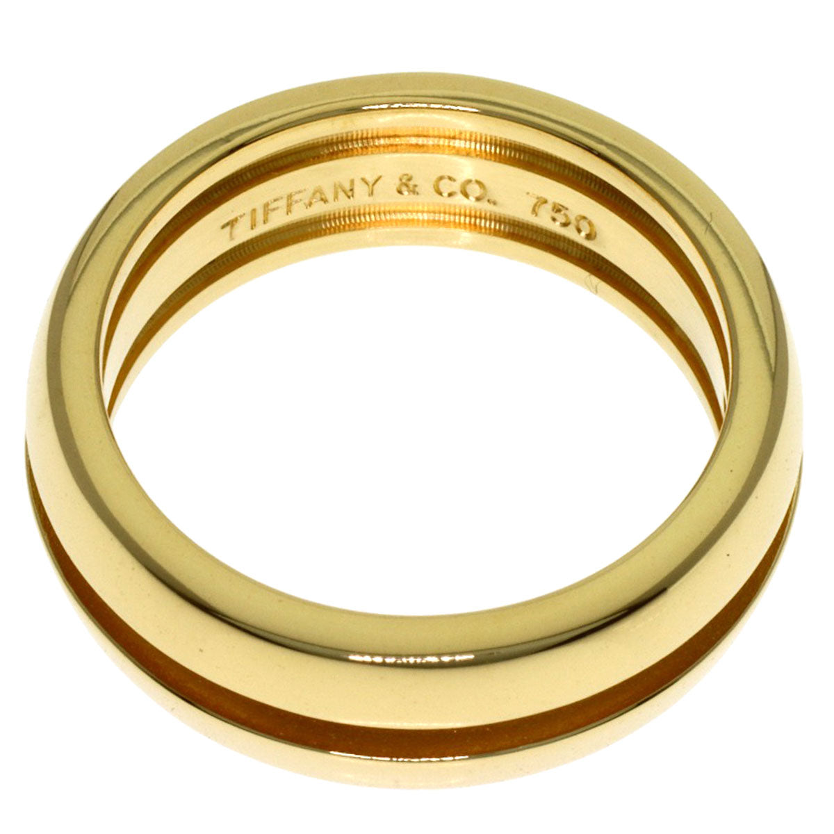 TIFFANY&Co. Grooved Ring K18 Yellow Gold Ladies [Used]