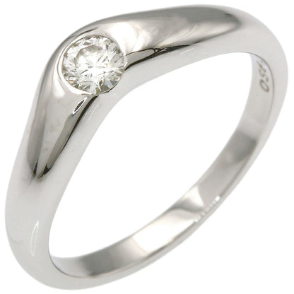TIFFANY&Co. Curved Band 1P Diamond Ring Platinum PT950 Ladies [Used]