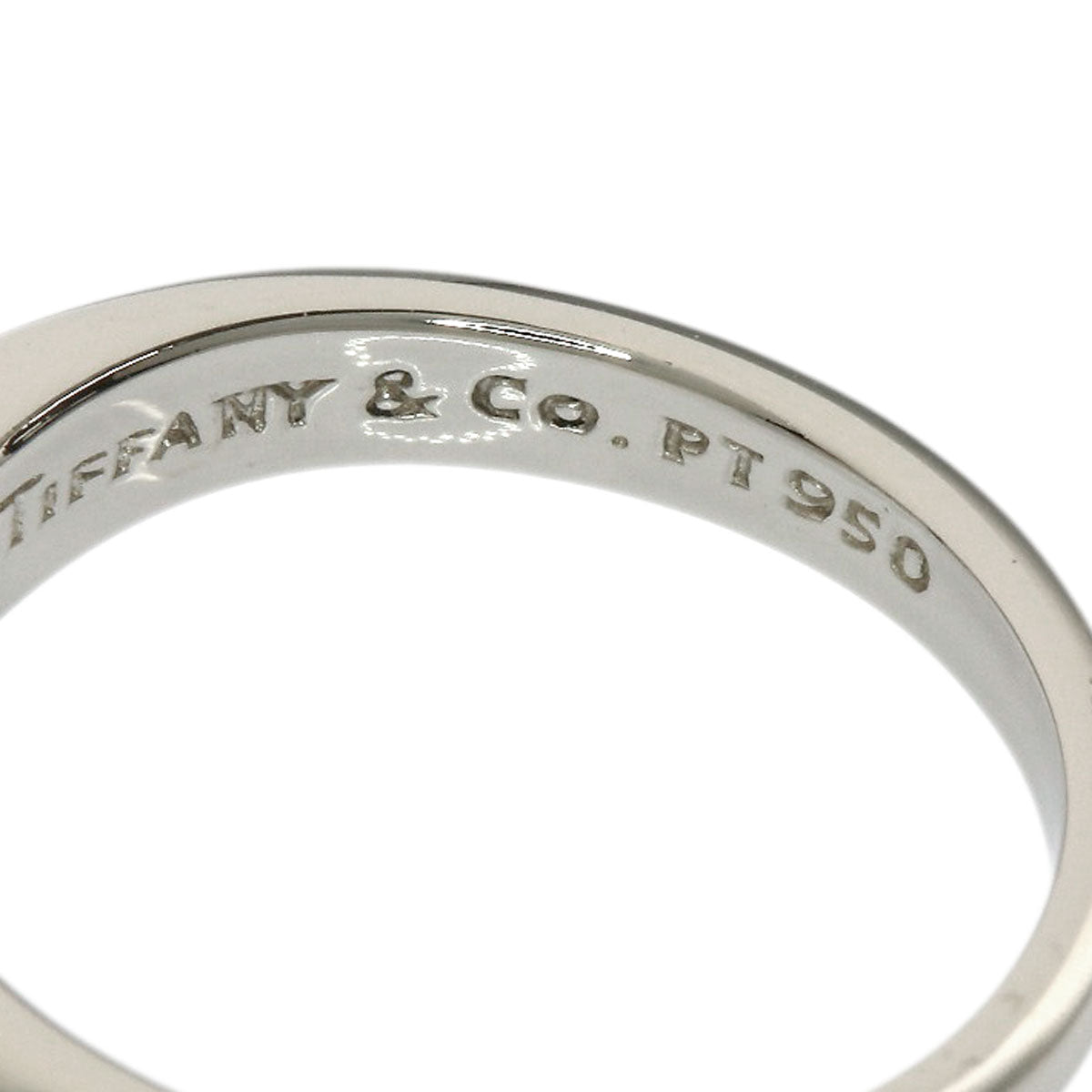 TIFFANY&Co. Curved Band 1P Diamond Ring Platinum PT950 Ladies [Used]