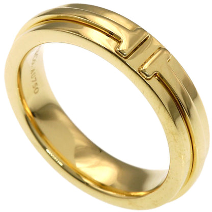TIFFANY&Co. T narrow Ring K18 Yellow Gold Ladies [Used]