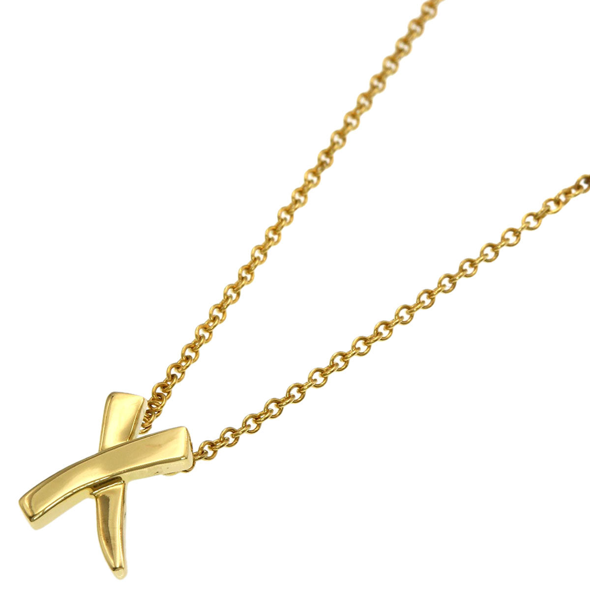 TIFFANY&Co. kiss Necklace K18 Yellow Gold Ladies [Used]