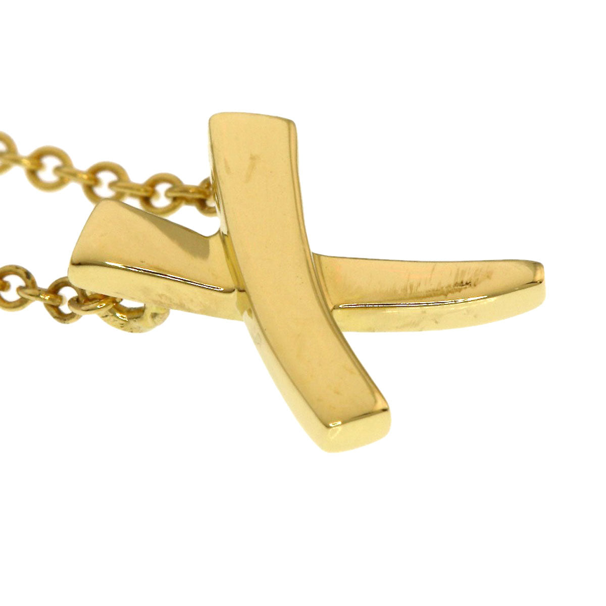 TIFFANY&Co. kiss Necklace K18 Yellow Gold Ladies [Used]