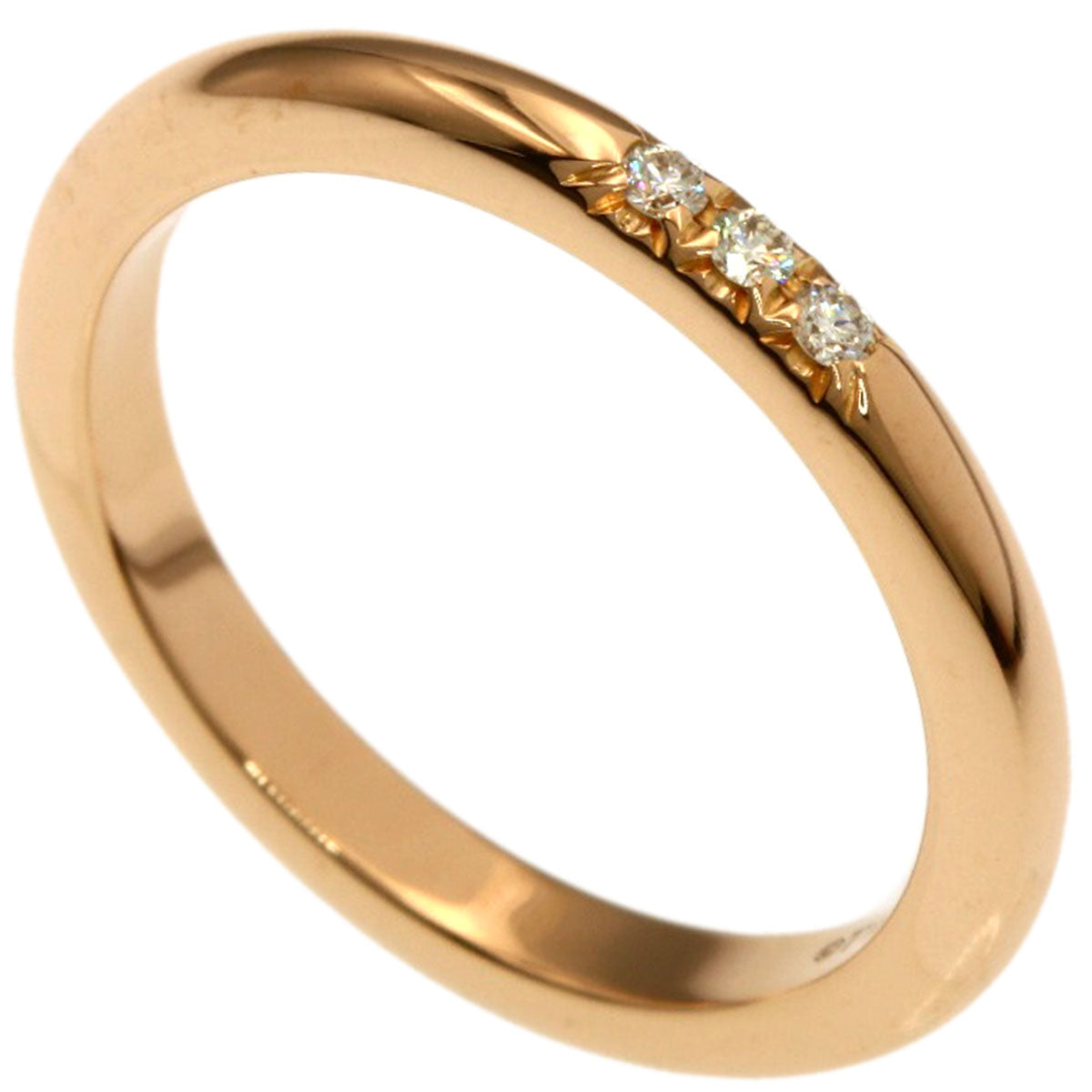 TIFFANY&Co. Forever 3P Diamond Ring K18 Pink Gold Ladies [Used]