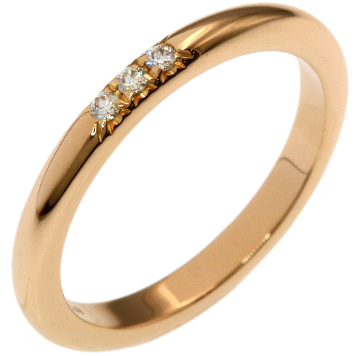 TIFFANY&Co. Forever 3P Diamond Ring K18 Pink Gold Ladies [Used]