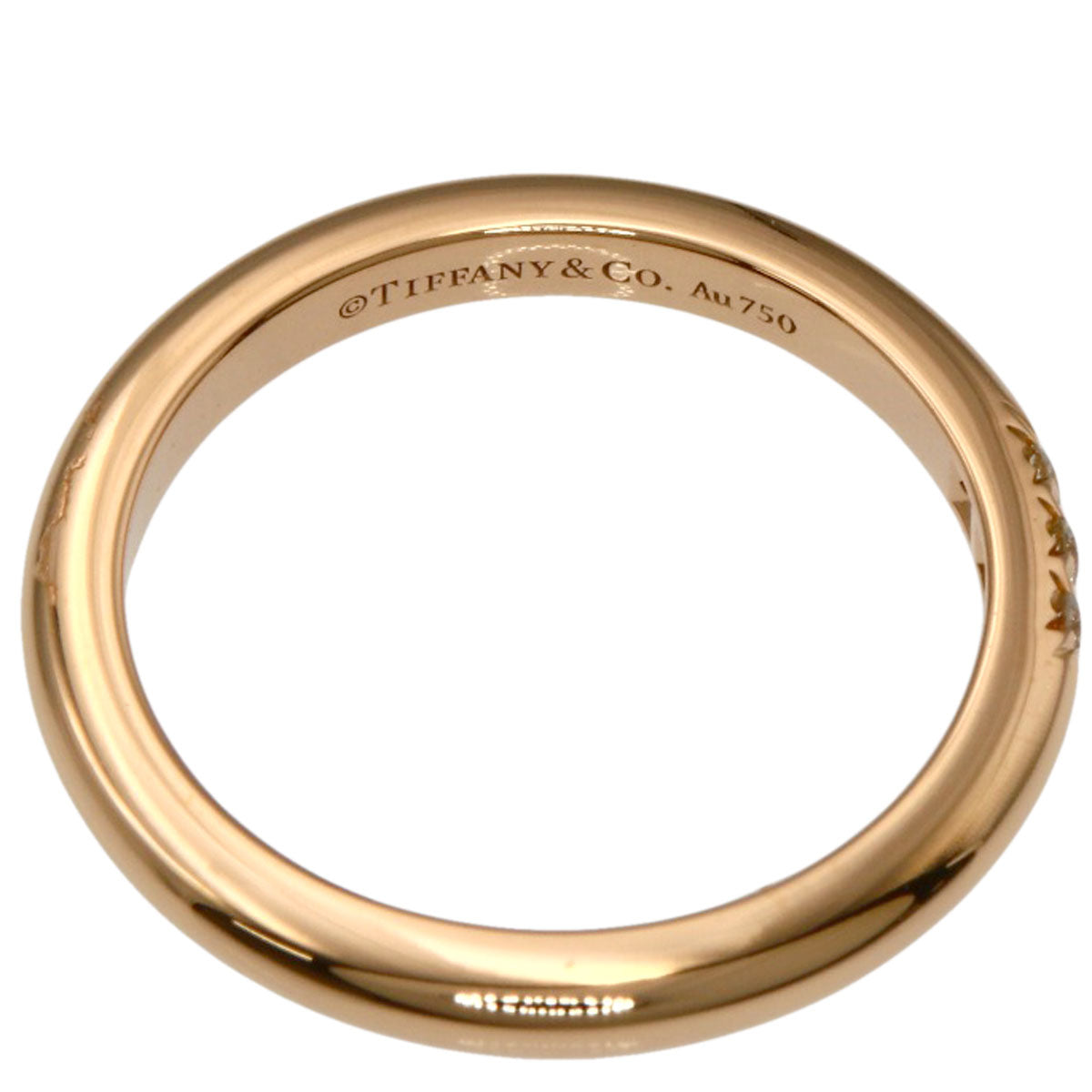 TIFFANY&Co. Forever 3P Diamond Ring K18 Pink Gold Ladies [Used]