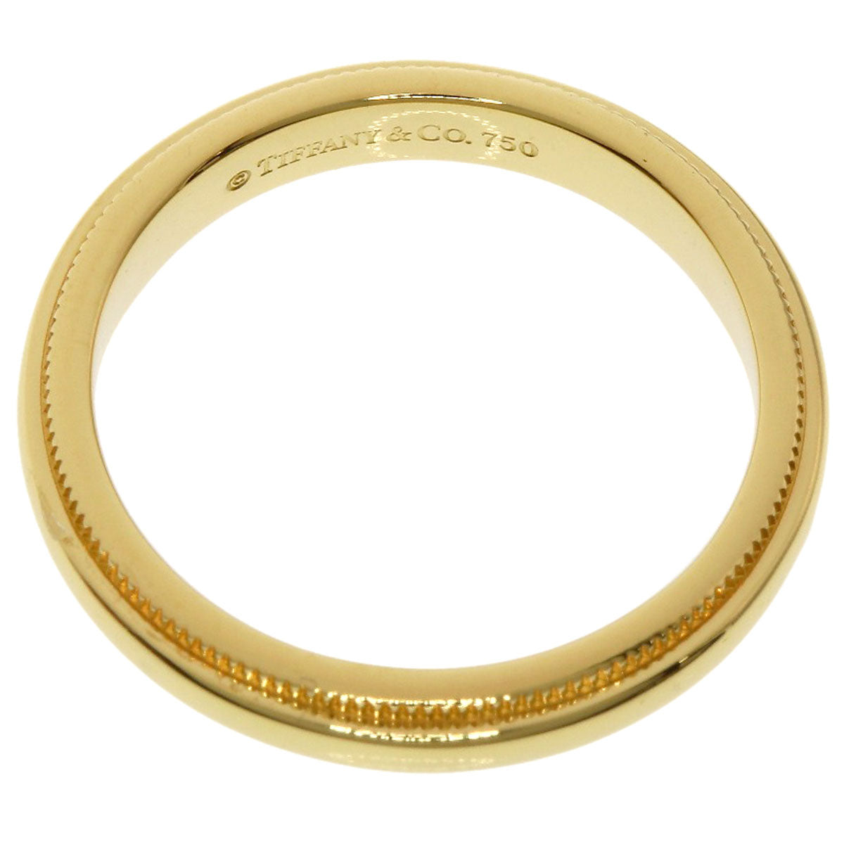 TIFFANY&Co. Milgrain Ring K18 Yellow Gold Ladies [Used]
