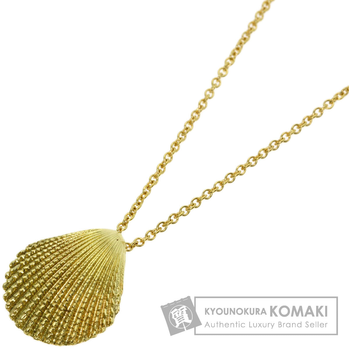 TIFFANY&Co. Shell motif Necklace K18 Yellow Gold Ladies [Used]