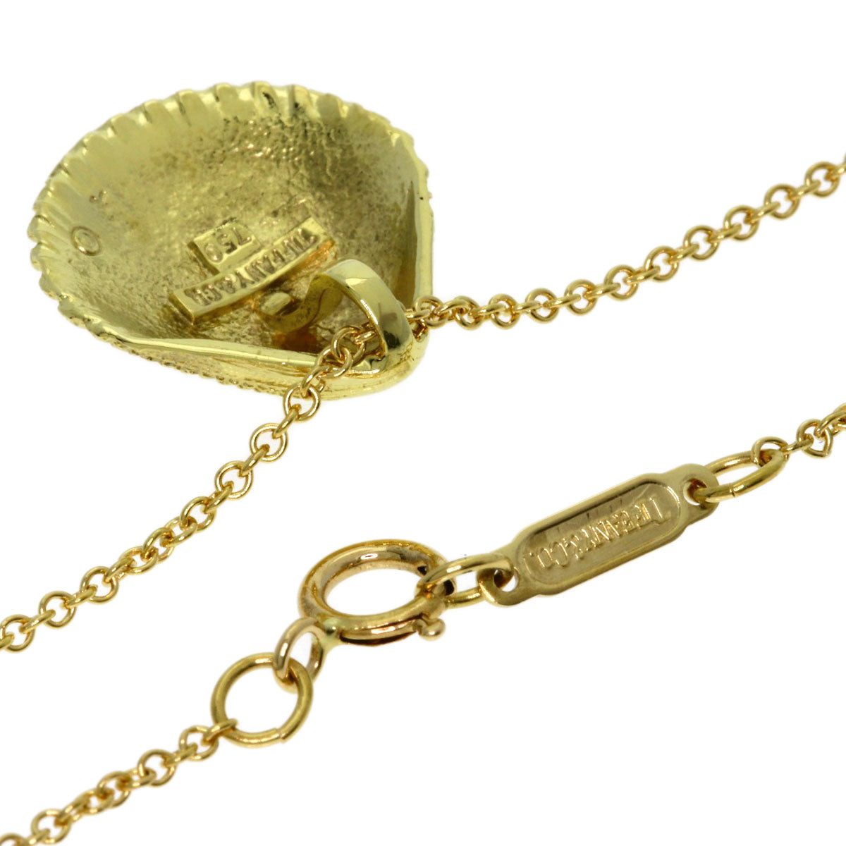 TIFFANY&Co. Shell motif Necklace K18 Yellow Gold Ladies [Used]