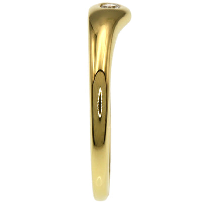 TIFFANY&Co. Curved Band 1P Diamond Ring K18 Yellow Gold Ladies [Used]