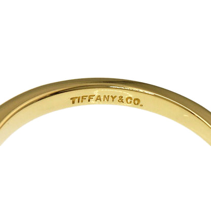 TIFFANY&Co. Curved Band 1P Diamond Ring K18 Yellow Gold Ladies [Used]
