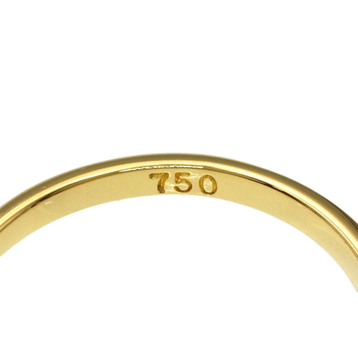 TIFFANY&Co. Curved Band 1P Diamond Ring K18 Yellow Gold Ladies [Used]