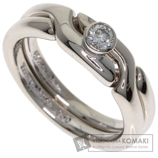 TIFFANY&Co. 1P Diamond Ring K18 White Gold Ladies [Used]