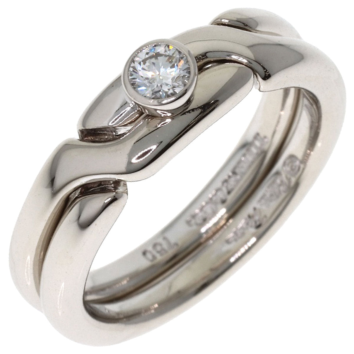 TIFFANY&Co. 1P Diamond Ring K18 White Gold Ladies [Used]