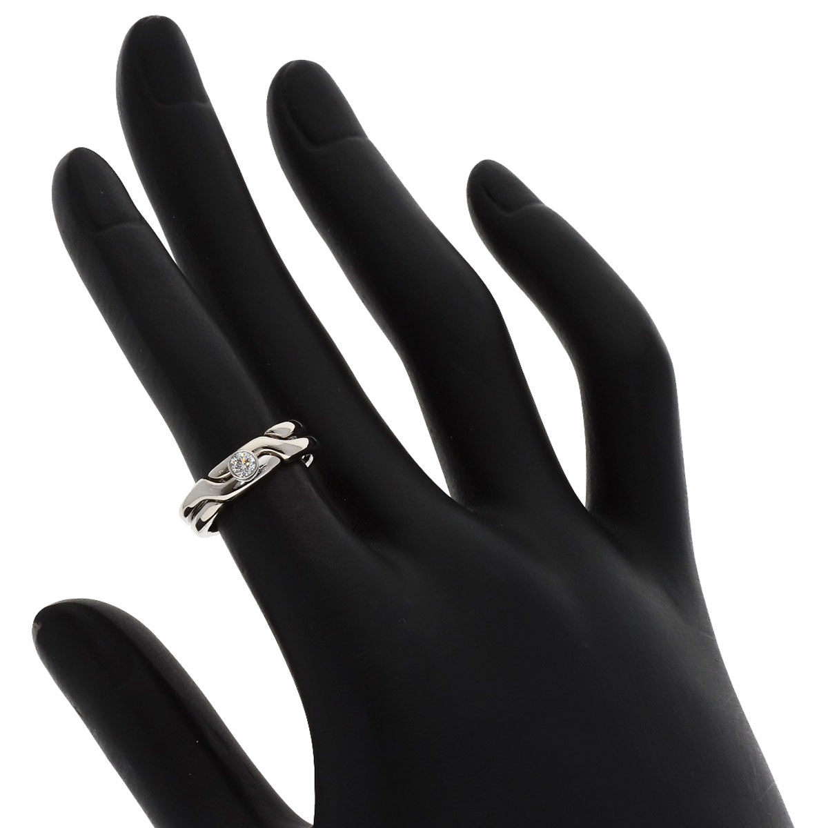 TIFFANY&Co. 1P Diamond Ring K18 White Gold Ladies [Used]