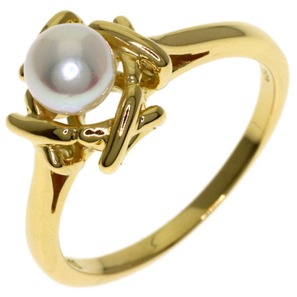 TIFFANY&Co. Kiss Around Pearl Pearl Ring K18 Yellow Gold Ladies [Used]