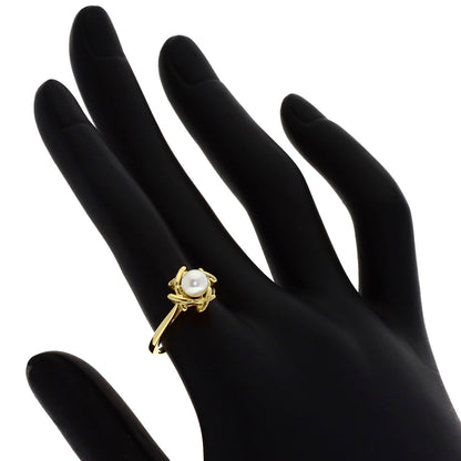TIFFANY&Co. Kiss Around Pearl Pearl Ring K18 Yellow Gold Ladies [Used]